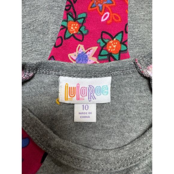 LuLaRoe Girls Randy Baseball Tee, Size 10 - Picture 3 of 4